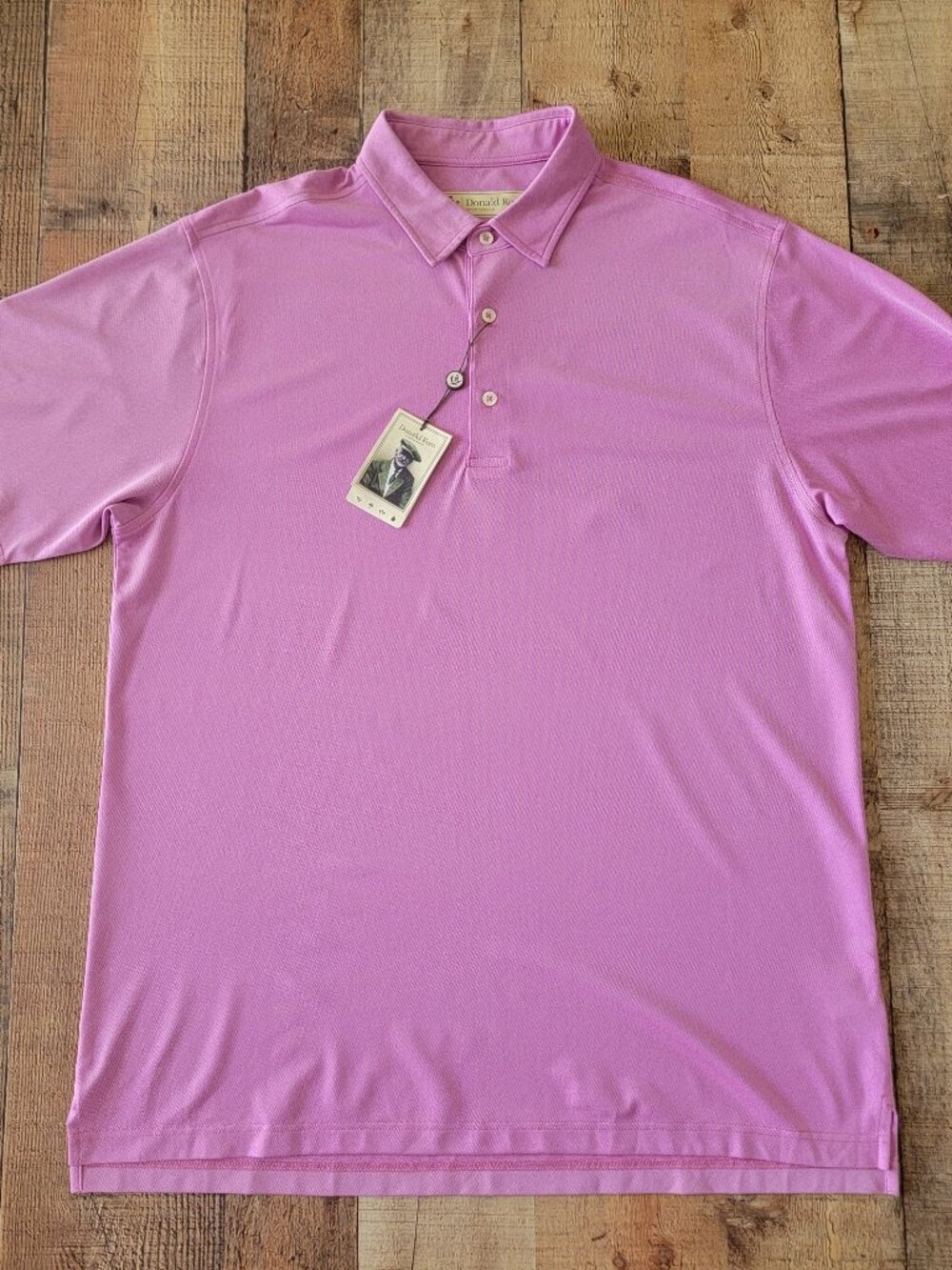 Donald Ross Mulberry Pink Golf Polo Medium